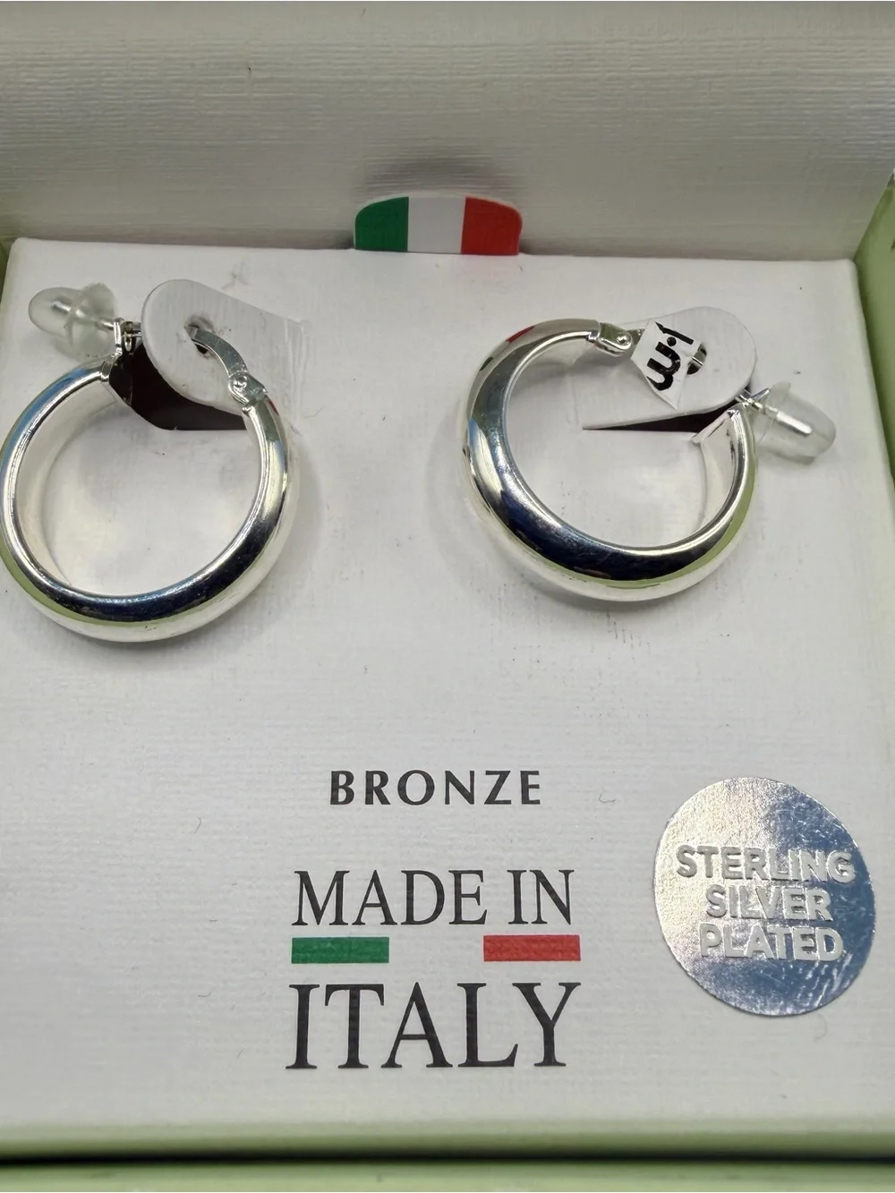Mia Fiore Men’s Sterling Silver-Plated Hoop Earrings - Silver
